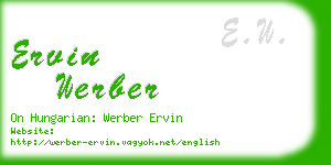 ervin werber business card